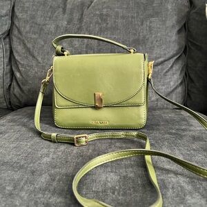 Nine West Green Crossbody Bag with Gold-Tone Hardware